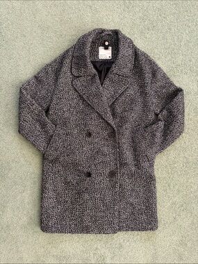 Women's Double-Breasted Frank and Oak recycled wool/polyester blend coat